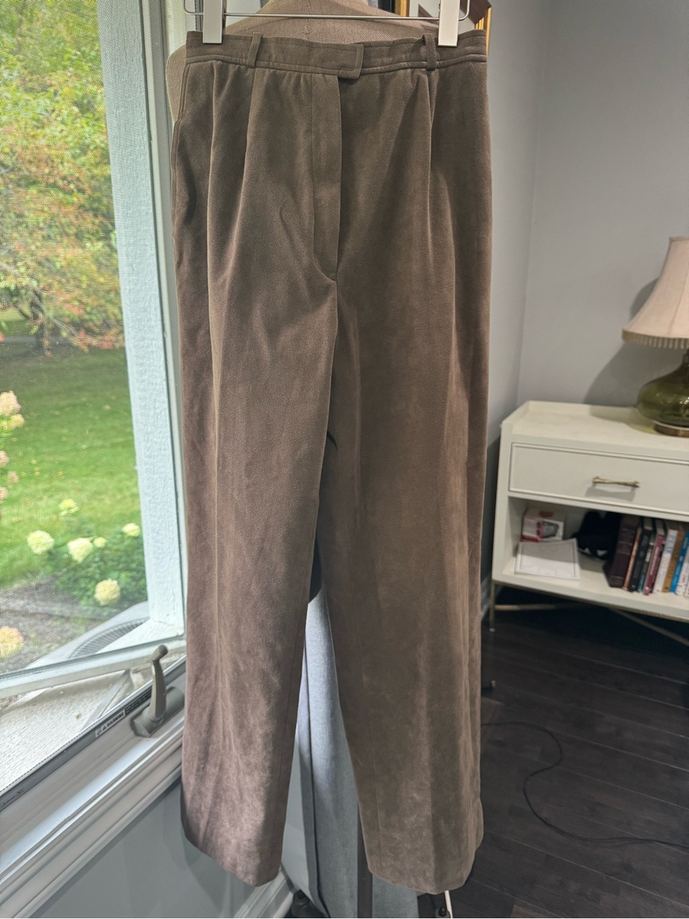 Vintage 70s Blassport by Bill Blass Ultrasuede Pleated Pants Brown Size 8